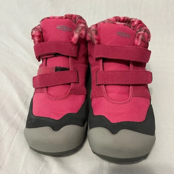 Keen Girls Knotch Chukka Boots hook/loop closure Size 7 pink - Picture 12 of 12